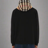 Check Printed Zip Hoodie