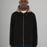 Check Printed Zip Hoodie